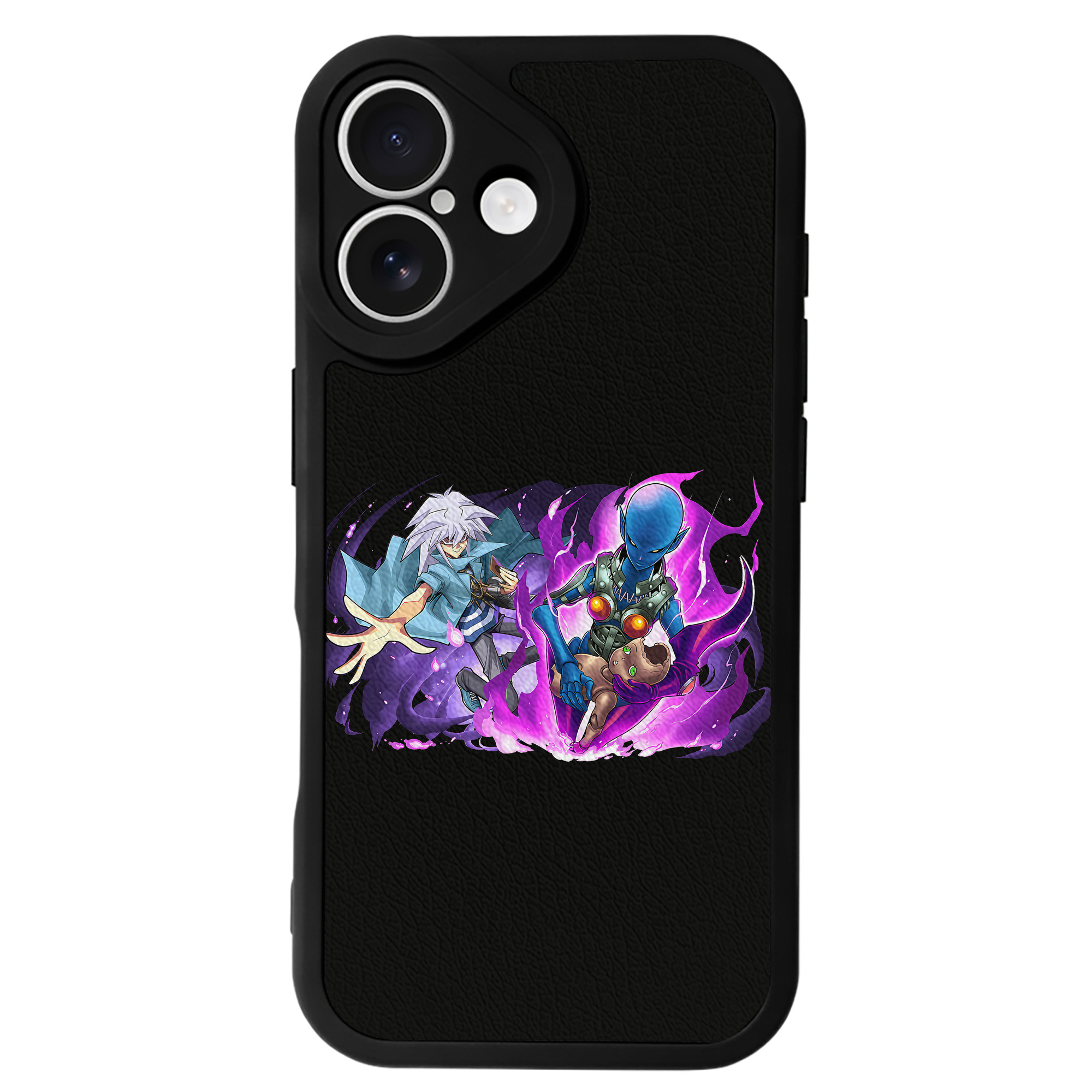 （画像用） 遊☆戯☆王 Yu-Gi-Oh! 【iPhone 16シリーズ対応】シリコンスマホケース（レザー調） 材質：シリコン